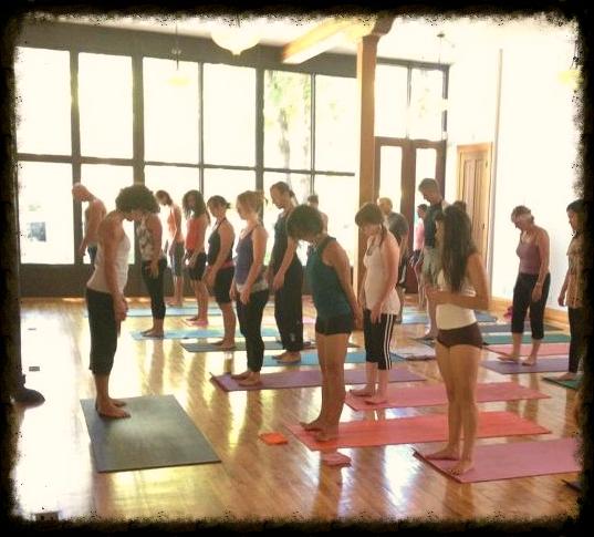 Annie teaching tadasana 6 30 12