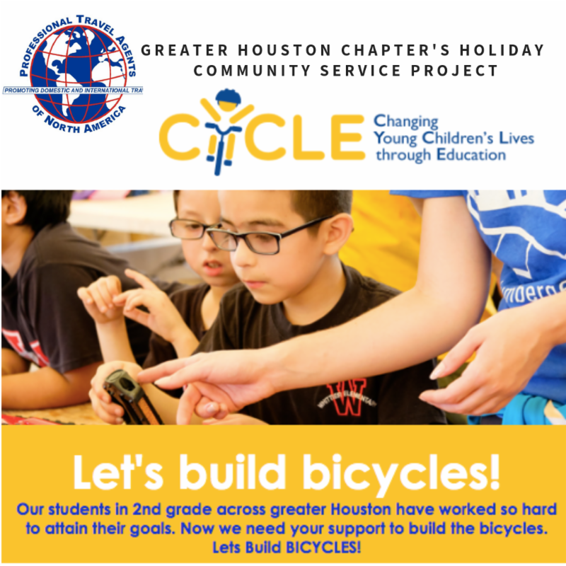 PTANA Greater Houston CYCLE Houston Charity Bike Build on Dec 5 2018