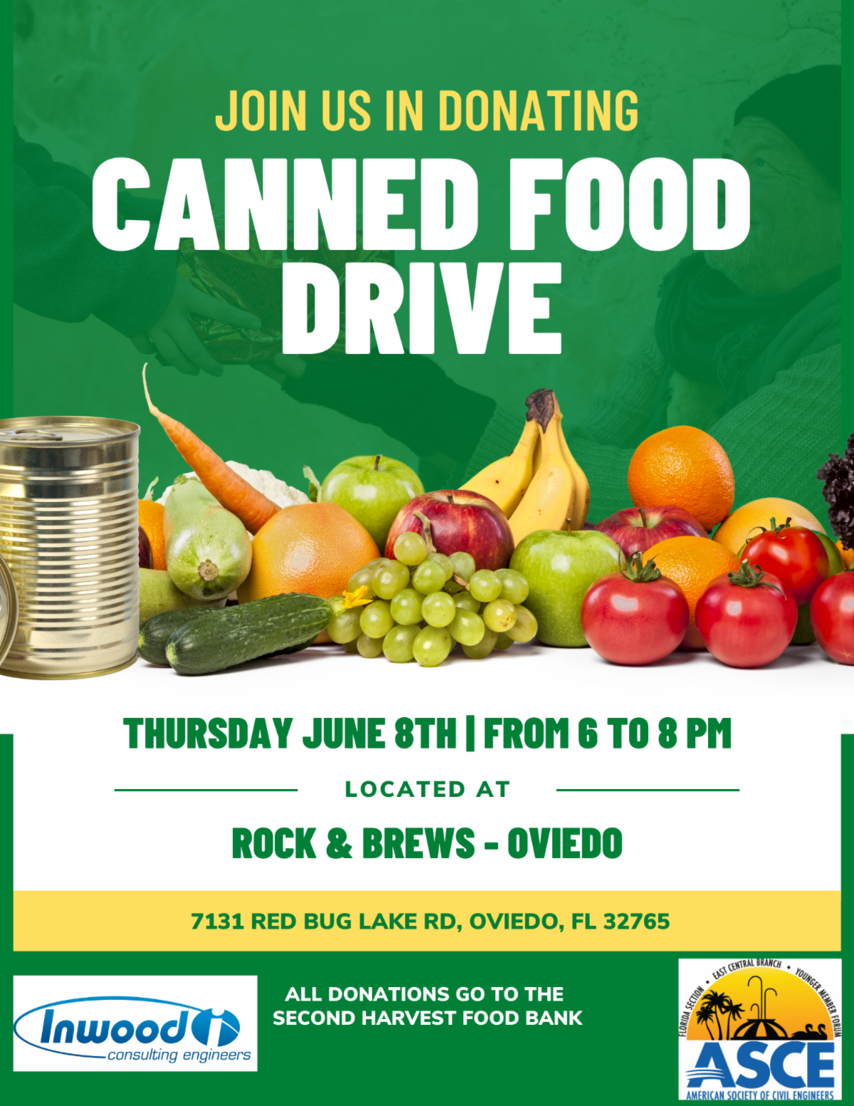 ASCE YMF Canned Food Drive Happy Hour