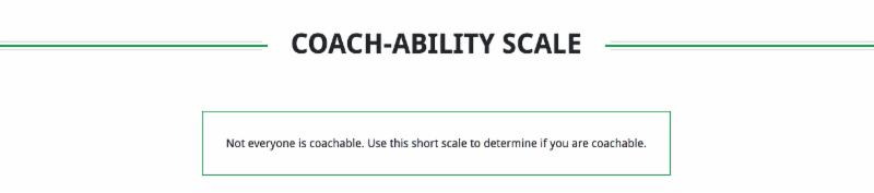 Coach-ablility Scale