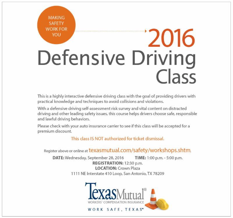 Defensive Driving San Antonio >> Free Texas Mutual Insurance Co Defensive Driving Class Defensive Driving San Antonio >> Free Texas Mutual Insurance Co Defensive Driving Class