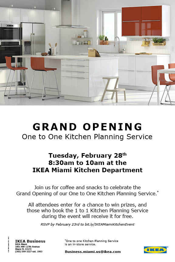 Grand Opening One To One Kitchen Planning Service