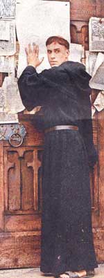 Martin Luther at the church doors