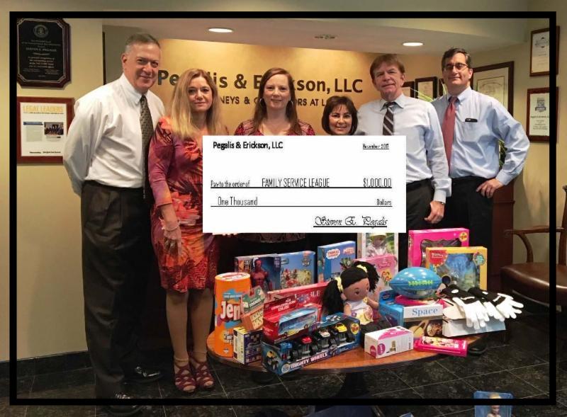 Pegalis & Erickson donates to Family Service League