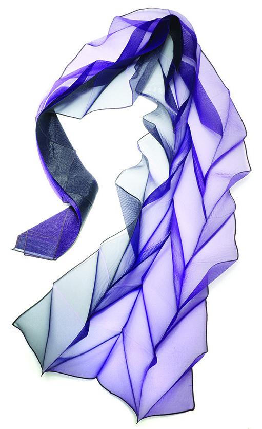 NUNO Origami Pleat Scarf in JANM Purple