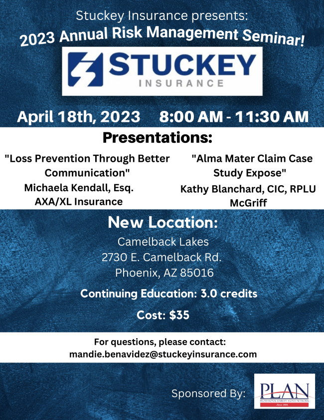 Stuckey Insurance Risk Management Seminar.