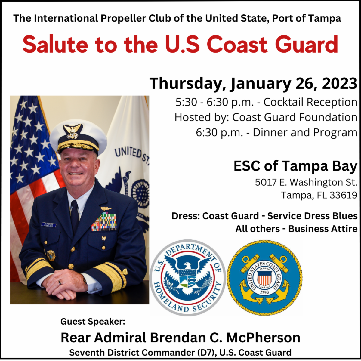 Propeller Club Port of Tampa Salute to USCG Dinner