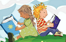 Illustration of children reading