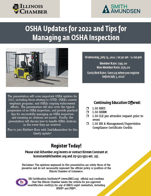 OSHA Updates for 2022 and Tips for Managing an OSHA Inspection