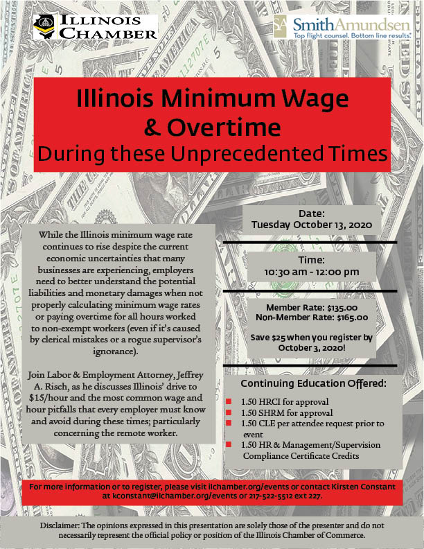 Illinois Minimum Wage Overtime During These Unprecedented Times Illinois minimum wage overtime during these unprecedented times