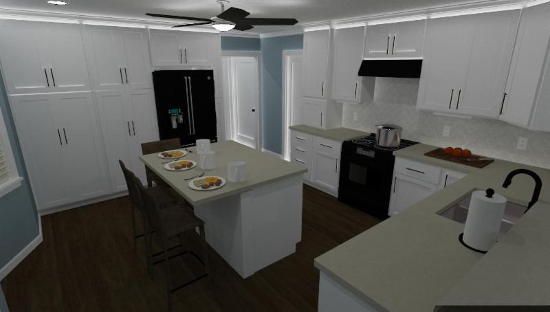 Photo-Real Rendering of Brown's Remodeled Kitchen Design