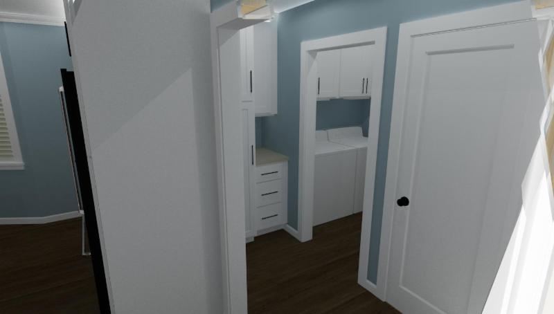 Photo-Real Rendering of Brown's Remodeled Laundry Room Design