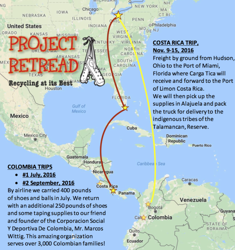 Map of Costa Rica Cargo