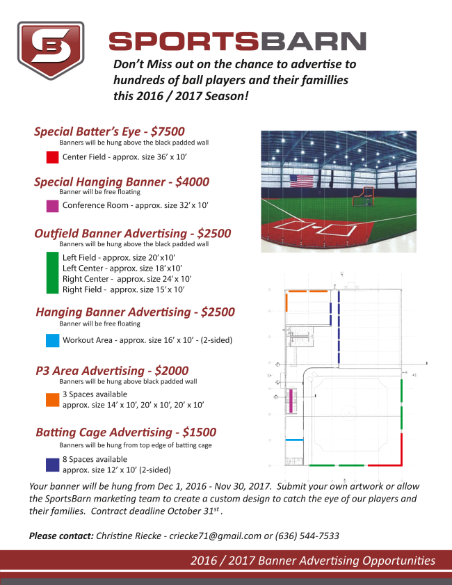 Sportsbarn Banner Advertising Opportunity